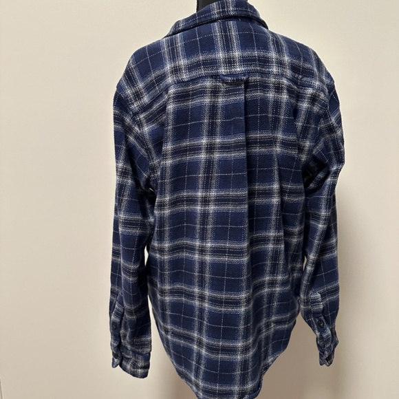 *WOOLRICH* Blue x Whiten Plaid Button Up Jacket Size Large - Picture 4 of 7